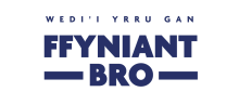 Logo "Wedi'i yrru gan Ffyniant Bro"